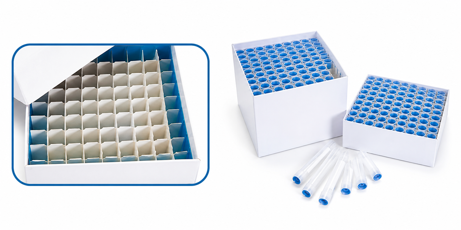 Caja criogénica 81 posiciones 4.8mL. PK 01118. PAQUETE DE 3 CAJAS